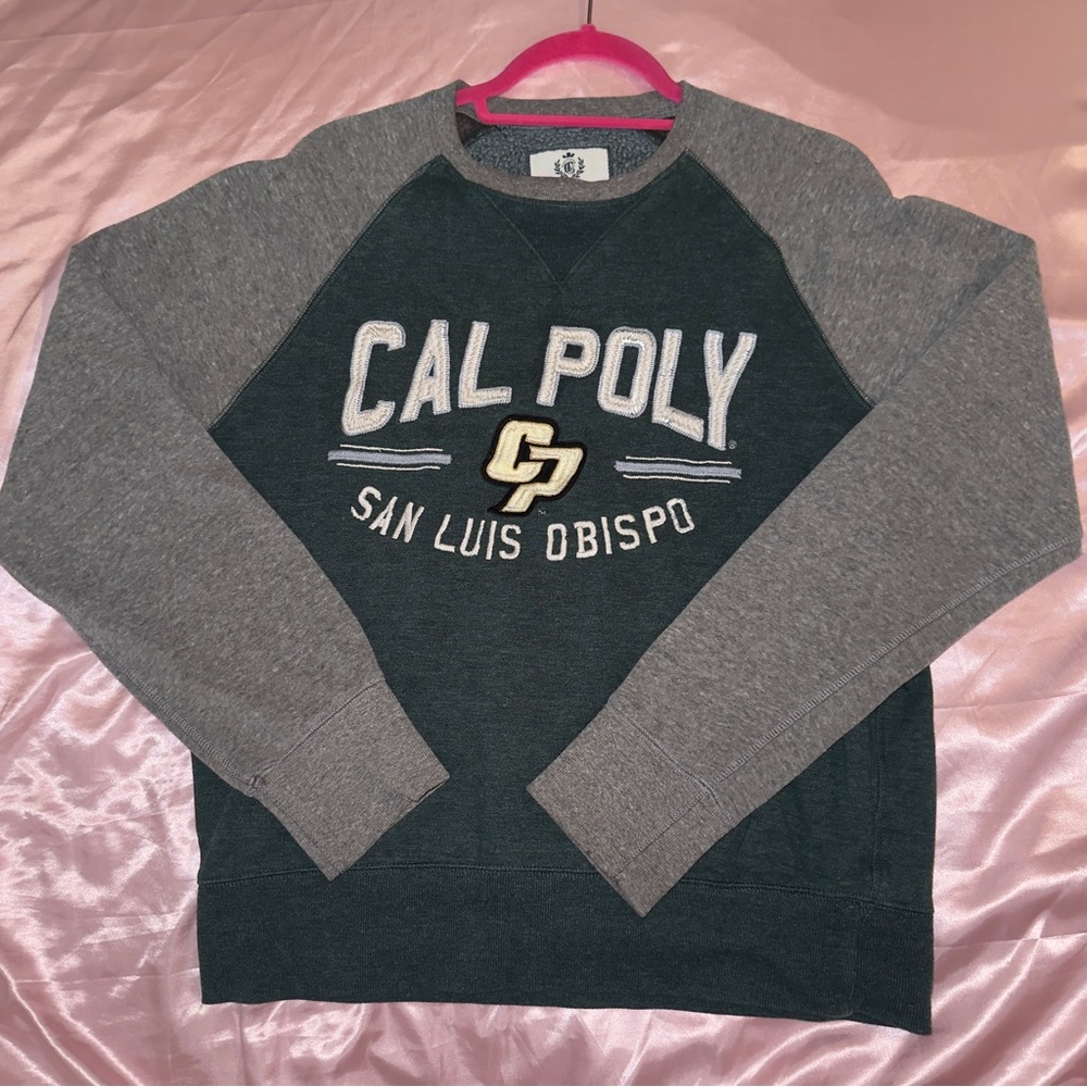 Cal Poly San Luis Obispo Gray and Green Sweater